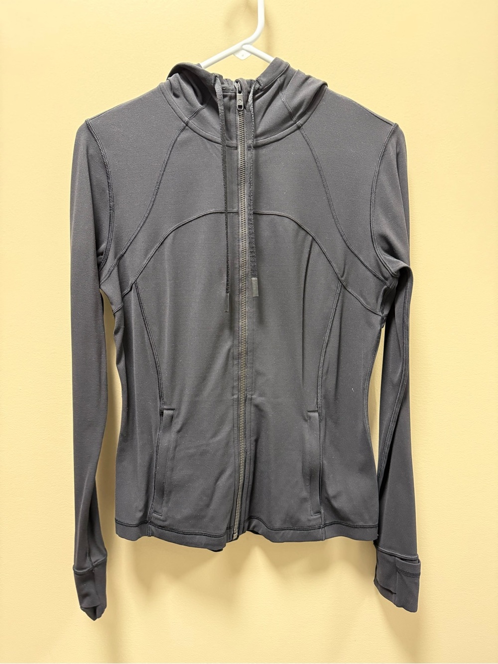 Lululemon Black Full-Zip Hooded Active Jacket